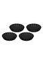 Pie Tins, 4 Pcs, 12 cm, Black
