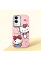 حافظة هاتف من السيليكون الناعم باللون الوردي متوافقة مع كاميرا Vivo Y19 Hello Kitty منقوش
