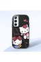 حافظة هاتف من السيليكون الناعم باللون الأسود متوافقة مع كاميرا Realme C65 Hello Kitty منقوش