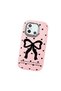 Redmi 12C Compatible Camera Protected Pink Soft Silicone Phone Case Bowknot Patterned - 3