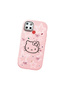 Realme C25 Compatible Hello Kitty Patterned Camera Protected Pink Soft Silicone Phone Case - 3