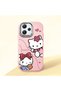 Redmi 12 Compatible Camera Protected Pink Soft Silicone Phone Case Hello Kitty Patterned