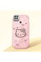 Poco C31 Compatible Hello Kitty Patterned Camera Protected Pink Soft Silicone Phone Case