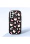 Samsung Galaxy A17 Compatible Camera Protected Black Soft Silicone Phone Case Hello Kitty Patterned