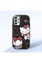 Samsung Galaxy A33 Compatible Camera Protected Black Soft Silicone Phone Case Hello Kitty Patterned