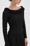 Women's Off-The-Shoulder Fluffy Detailed Long Sleeve Design Blouse - 6