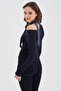Women's Long Sleeve Design Blouse with Scarf Collar Detail - 5