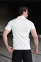 White Slim Fit Polo Collar Knitwear Men's T-Shirt E7472 - 4