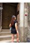Women's Beige Half Turtleneck Knitwear Blouse Short Sleeve Stylish - 4