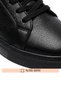 Men's Black Inner Outer H Genuine Leather Lace-Up S Sneakers Shoes - 5