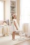 Floral Detailed Belted Baby Girl Special Occasion Dress & Bandana Set 6-12-18-24 Months 36171Pr - 3