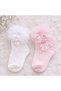 Baby Girl 100% Cotton Cotton Tulle Piece Socks Set of Buckled 4-Piece Socks - 3