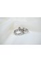 Kp272 Chain Looking Hoop Earrings Silver (Diameter 20 mm) - 2