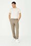 Beige Men's Lace-Up Relaxed Fit Jogger Pants Trousers - 7