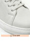 Men's White Inner Outer H Genuine Leather Lace-Up S Sneakers Shoes - 5