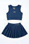 Lyrax Embossed Skort Crop Girls' Sports Set