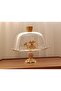 Gold Metal Footed Glass Covered Cake - Cake Stand Jar