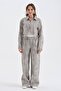Women's Belt Long Sleeve Design Jacket with Cut-Off Detail on the Tip - 5