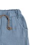 Baby Boy Blue Judge Collar Buttoned Muslin 2-Piece Set - 6