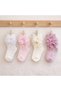 Baby Girl 100% Cotton Cotton Tulle Piece Socks Set of Buckled 4-Piece Socks - 2