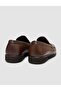 Genuine Leather Men's Classic Shoes with Black Belt Detail - 3