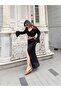 Women's Black Long Buttoned Knit Dress Summer Beach Pareo - 2