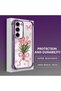Samsung Galaxy S23 Compatible Transparent Four Corner Silicone Coated Glossy Edge Case - 3