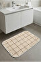 Multi-Purpose Toilet Front Bath Mat Non-Slip Base Foot Mat 60X40 Modern Patterned Soft Base - 5