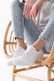 Women's daily white Sneakers lace-up comfortable sports shoes - 6