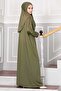 Transportation Bag Piece Hijab Prayer Dress Khaki - 5