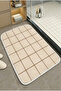 Multi-Purpose Toilet Front Bath Mat Non-Slip Base Foot Mat 60X40 Modern Patterned Soft Base - 2