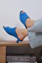 Joy Cobalt Blue Color Short Heeled Women's Shoes Slipper - 6