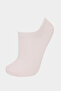 F5428Axpn2 Pink Women's 5-Pack Cotton Pairs Sneakers Socks - 2