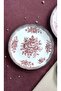 Antique Burgundy 6-Piece Luxury Dessert Plate Set - 2