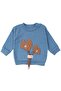 Baby Boy Blue Brown Bear Embroidered Drawstring Double Set - 2