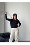Lace Detailed Crew Neck Long Sleeve Premium Knitwear Cardigan - 5