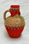 Red Test, Velvet and Luxurious Shiny Stone Decorated Bridal Henna Night Test, Wedding Cube, Soil Test - 3