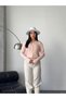 Lace Detailed Crew Neck Long Sleeve Premium Knitwear Cardigan - 4
