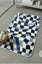 Multi-Purpose Shower Mat Non-Slip Foot Mat 60X100 Modern Patterned Soft Base - 2