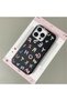 iPhone 14 Pro Max Compatible Stylish Letter Patterned , Leather Textured Phone Case