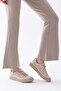 Women's Daily Beige Sneakers Lace-Up Comfortable Sneakers - 7