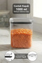 Pure Kare Storage Container - Transparent Mica Airtight Food and Grain Container with Sealed Lid 1000ml