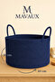 Clover Special Cotton-Handled Jute Blanket Basket Straw Toy Basket Jute Laundry Basket 40-30