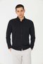 Black Men's Shirt Long Sleeve Stylish Shirt - 6