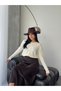 Lace Detailed Crew Neck Long Sleeve Premium Knitwear Cardigan - 5