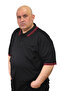 Men's Plus Size Double Striped Knitwear Polo Collar T-Shirt - 2