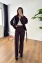 Bordo Takim Mürdüm Denim Suit - 3