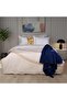 Ripple Cream Double 100% Cotton Duvet Cover Set - 2