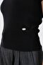 Women's Wool Piece Knitwear Scarf Detailed Design Short Sleeve Blouse - 7