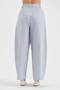 Women's Pleated Detailed 100% Cotton Design Balloon Fit Trousers - 4